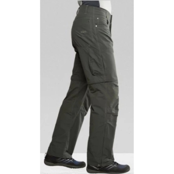 KUHL Liberator Convertible Stealth System Zip-Off Hiking Pants Green 36 x30